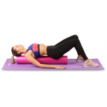 Ролик массажный для йоги INDIGO Foam roll IN021 45*15 см Черный